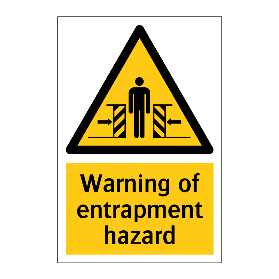 Warning of entrapment hazard