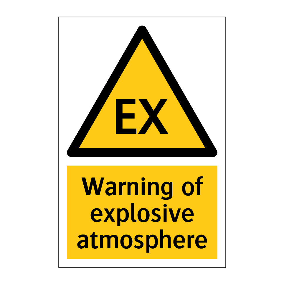 Warning of explosive atmosphere