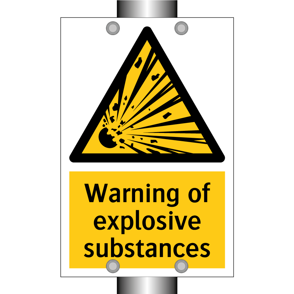 Warning of explosive substances