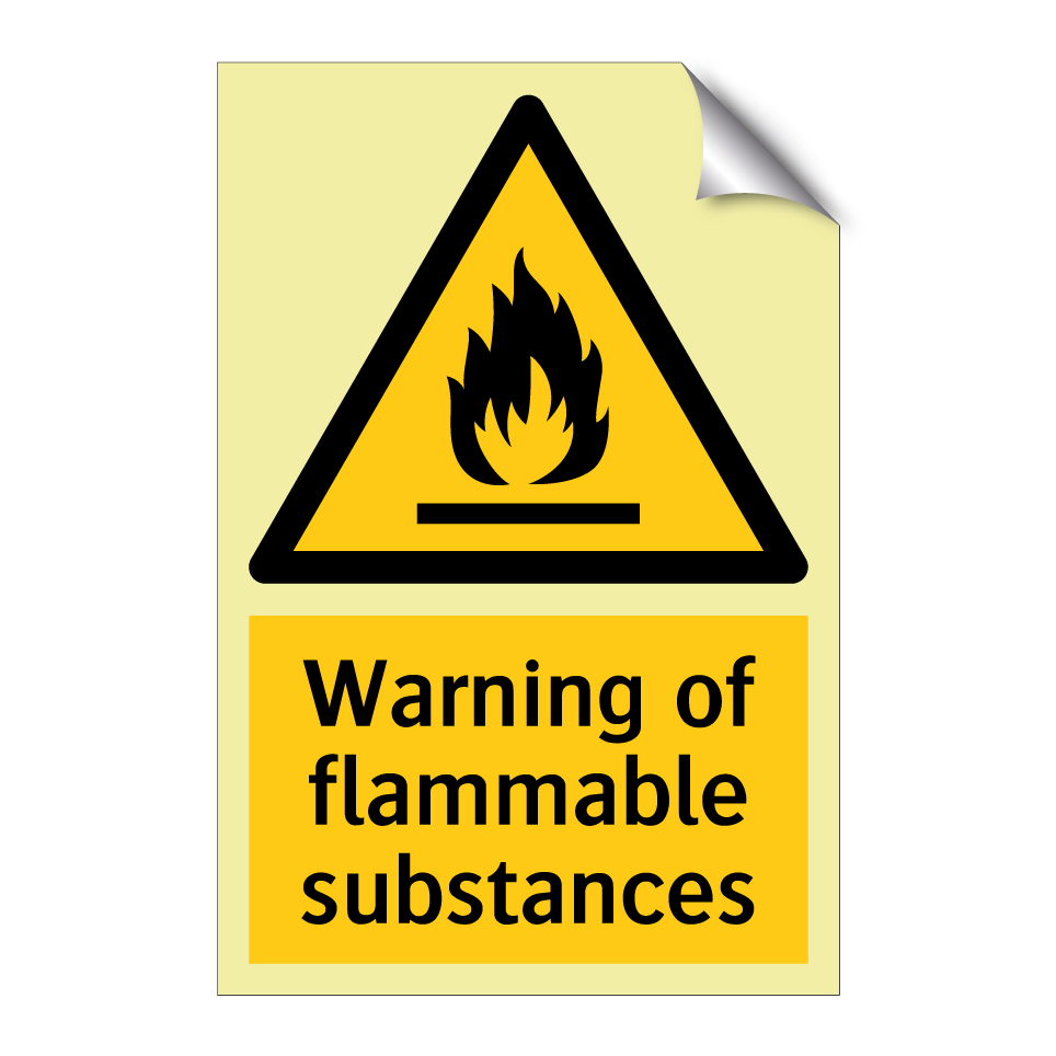 Warning of flammable substances