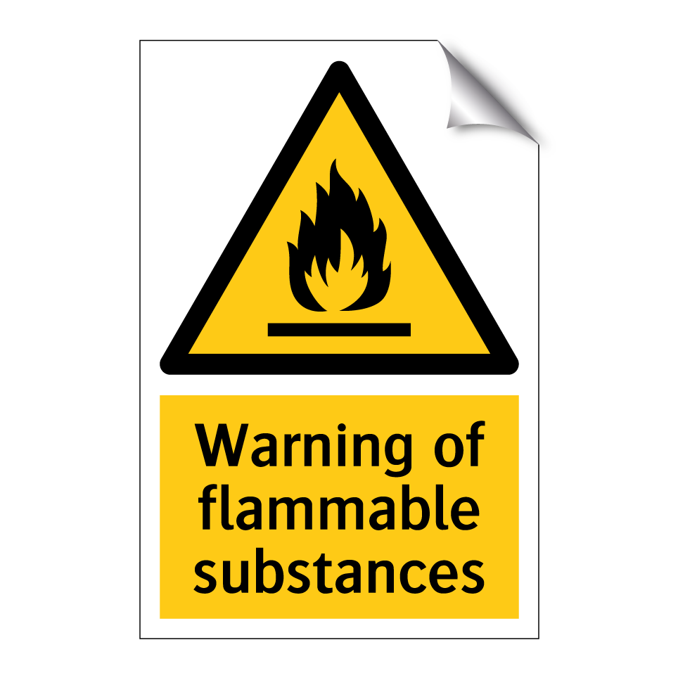 Warning of flammable substances