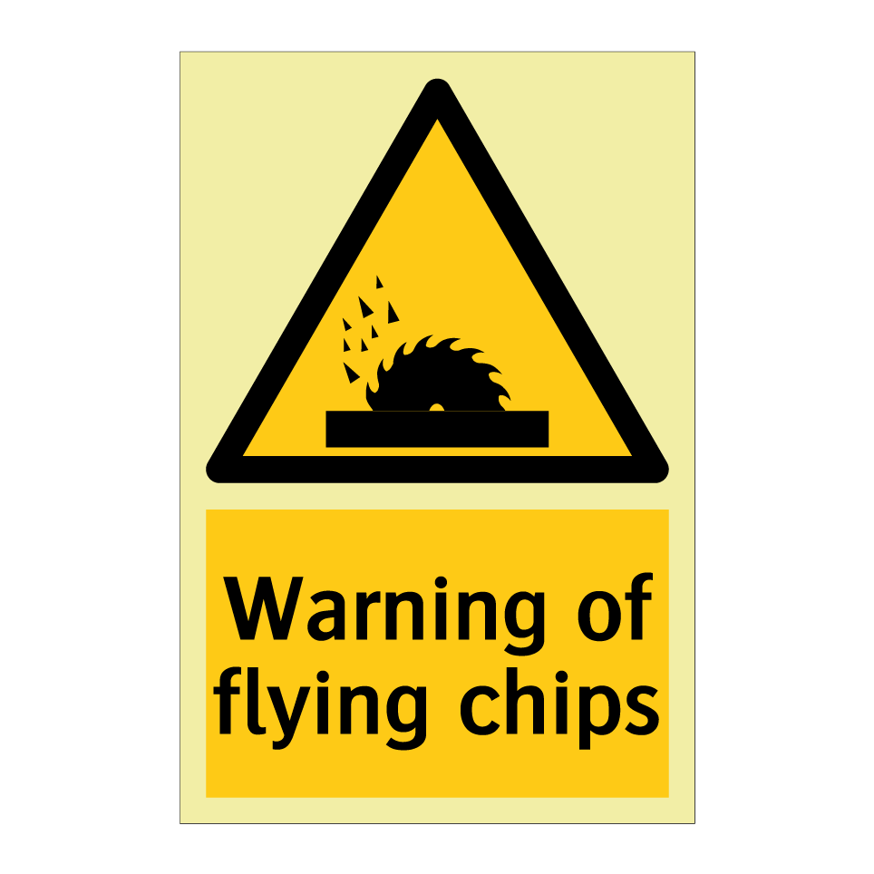 Warning of flying chips