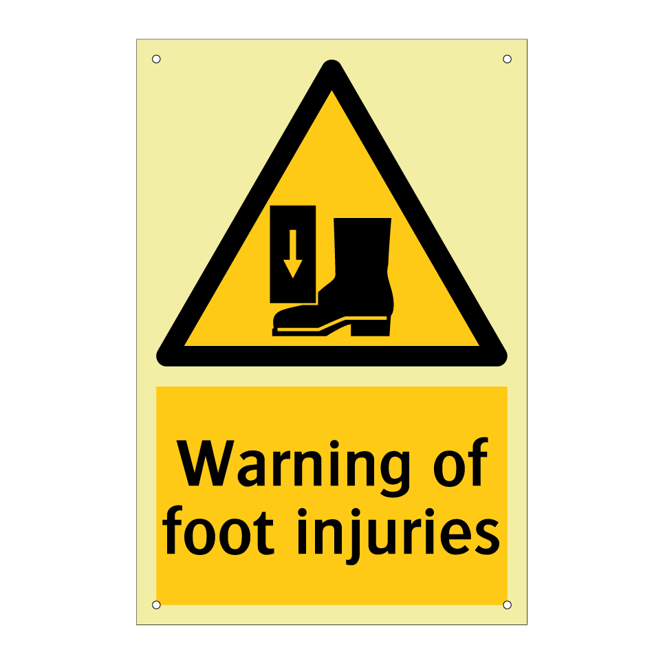 Warning of foot injuries
