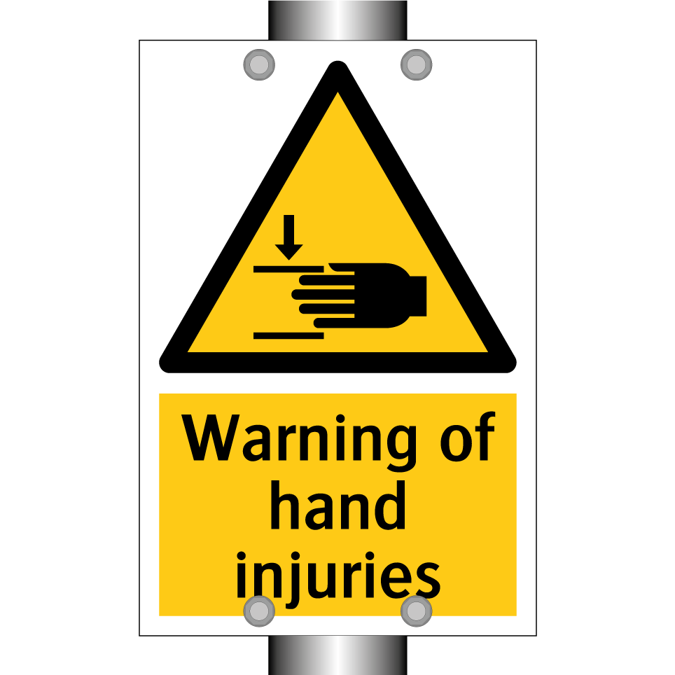 Warning of hand injuries