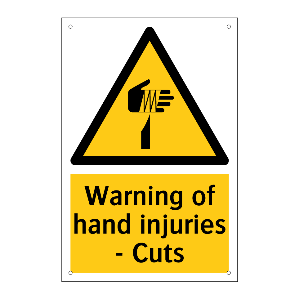 Warning of hand injuries - Cuts