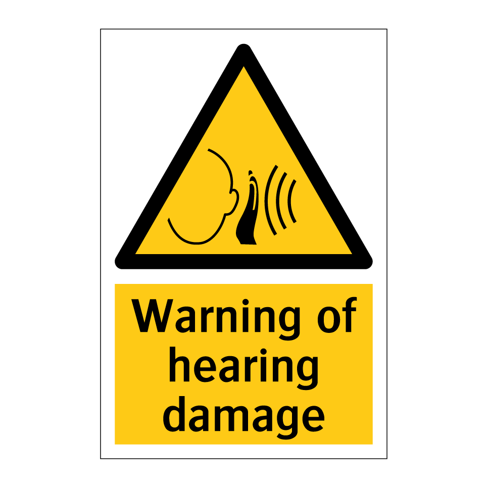 Warning of hearing damage
