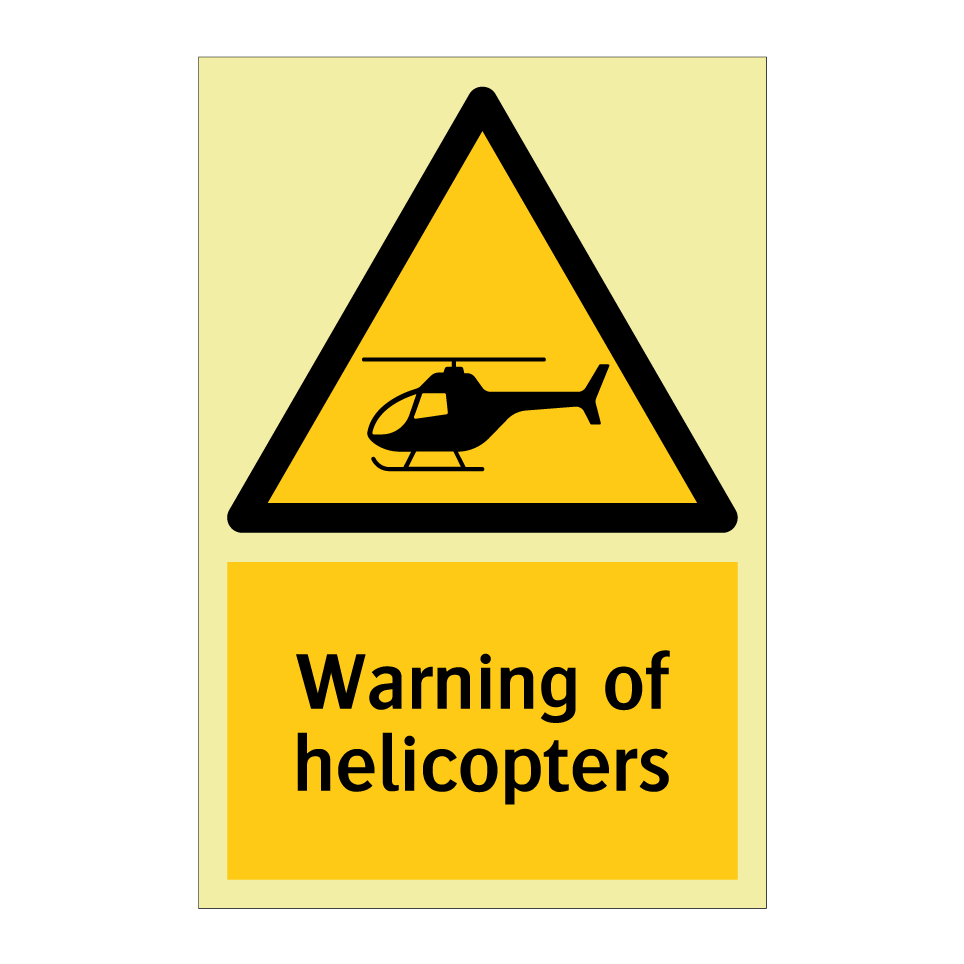 Warning of helicopters