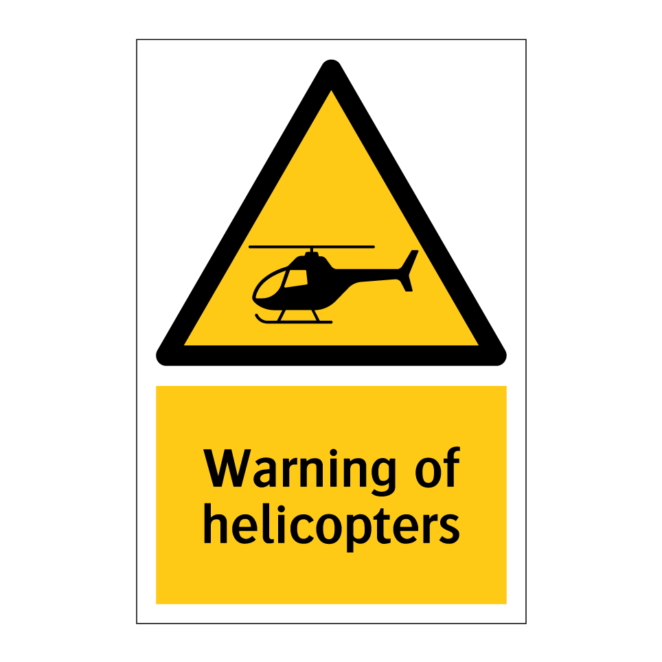 Warning of helicopters