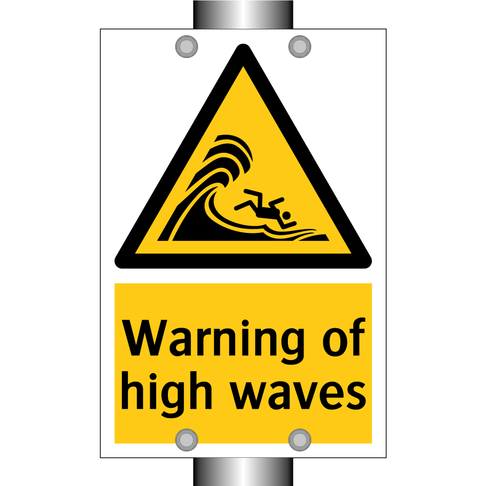 Warning of high waves