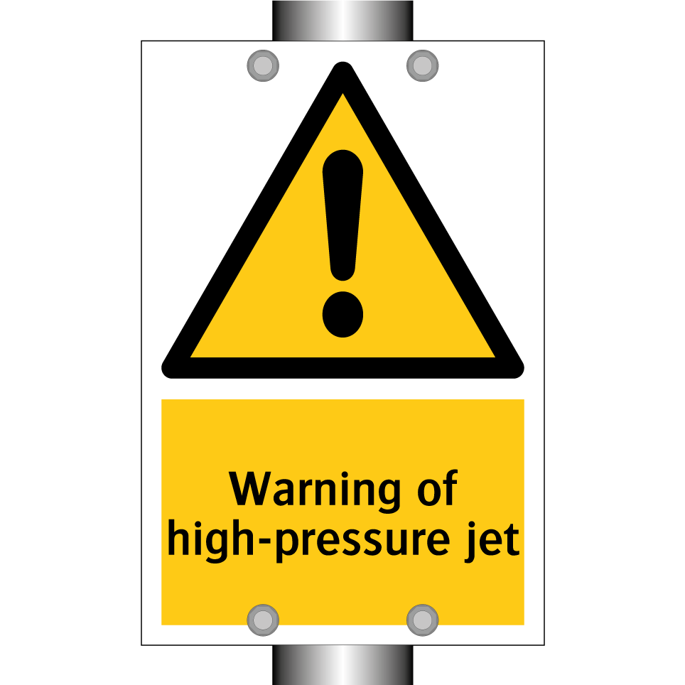 Warning of high-pressure jet