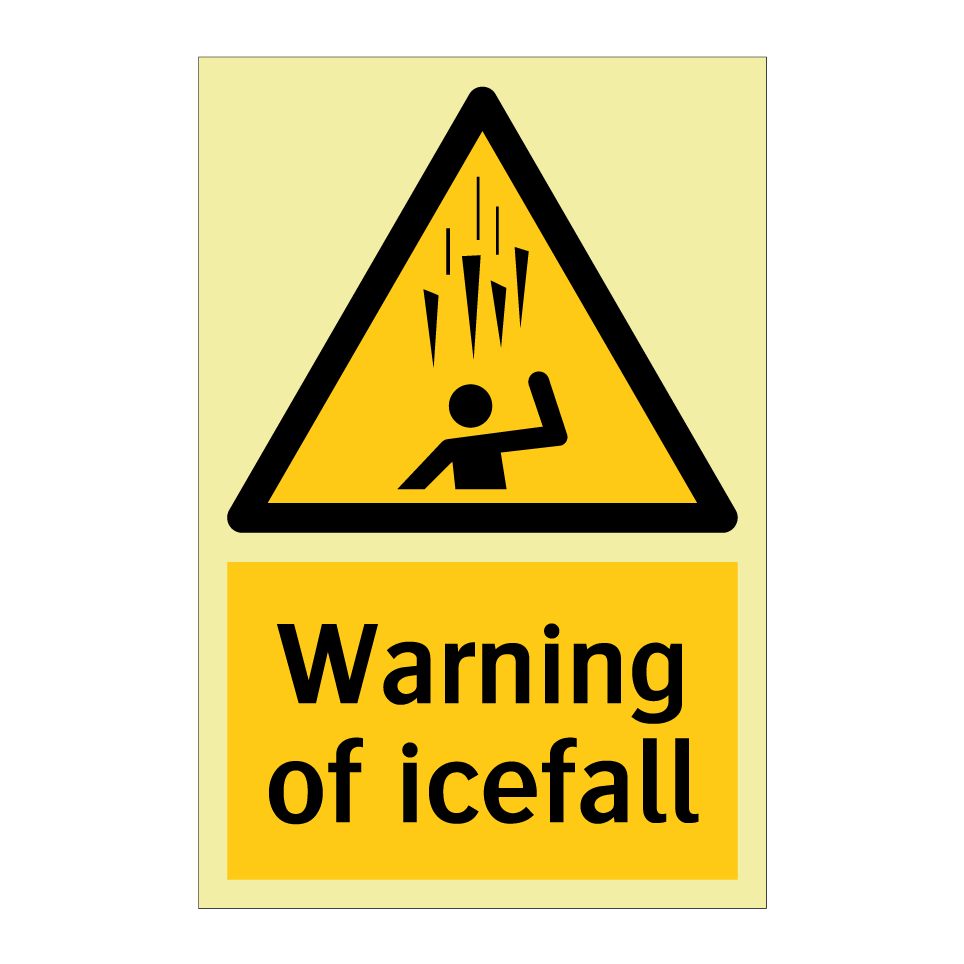 Warning of icefall