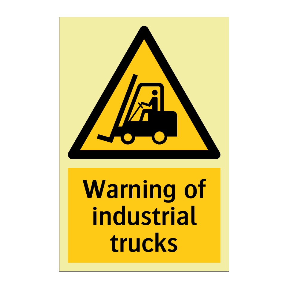Warning of industrial trucks