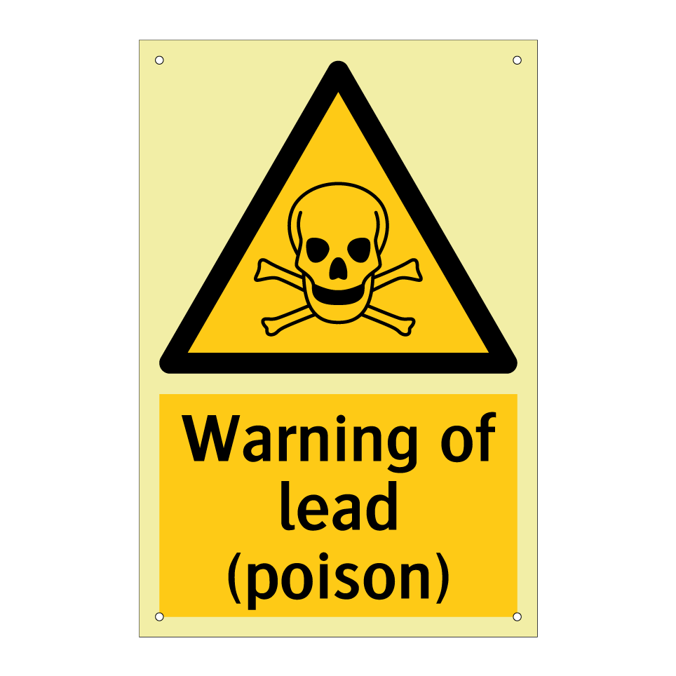 Warning of lead (poison)