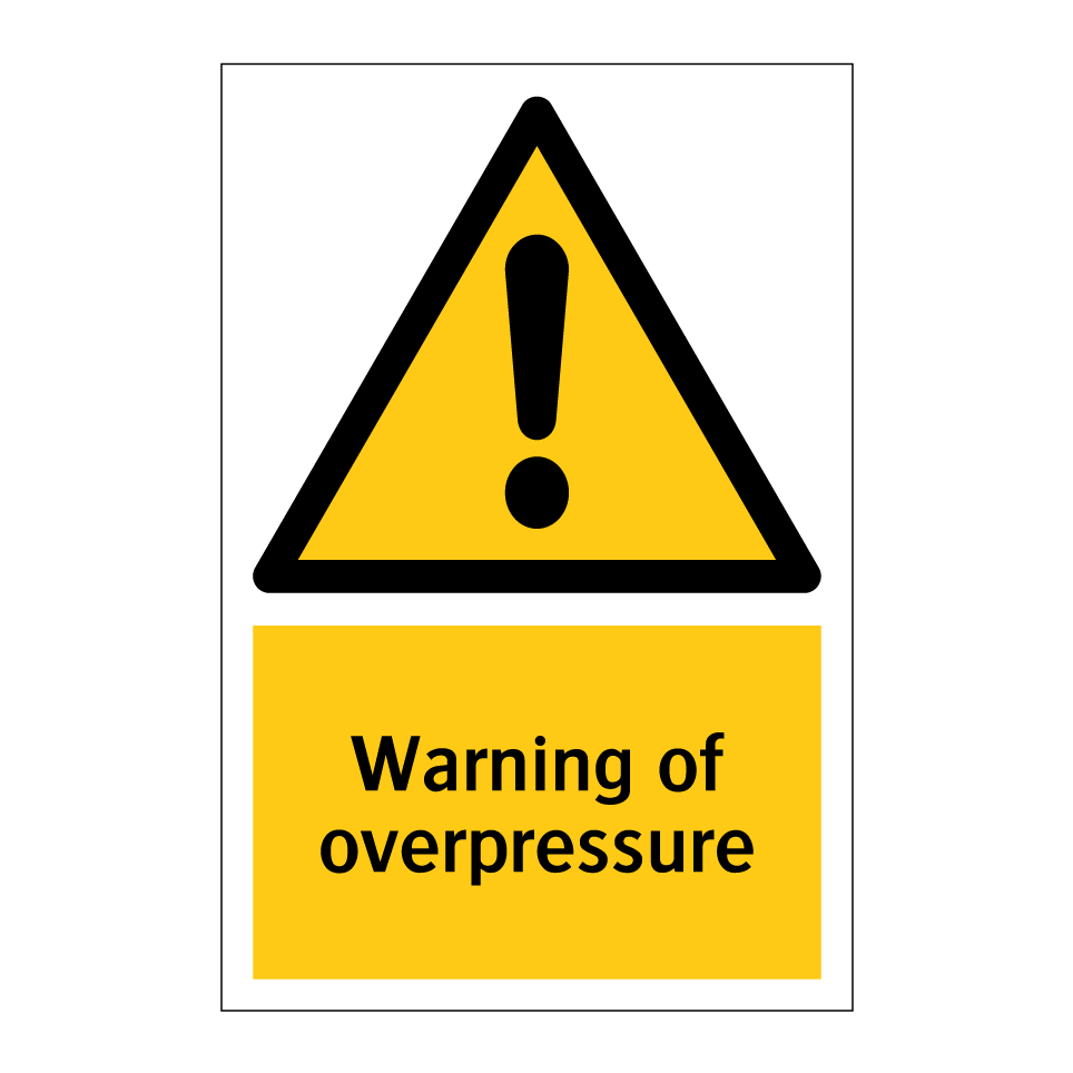 Warning of overpressure