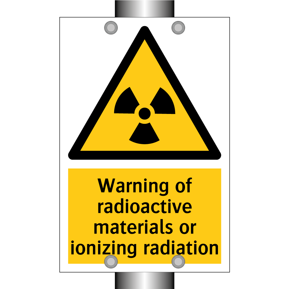 Warning of radioactive materials or ionizing radiation