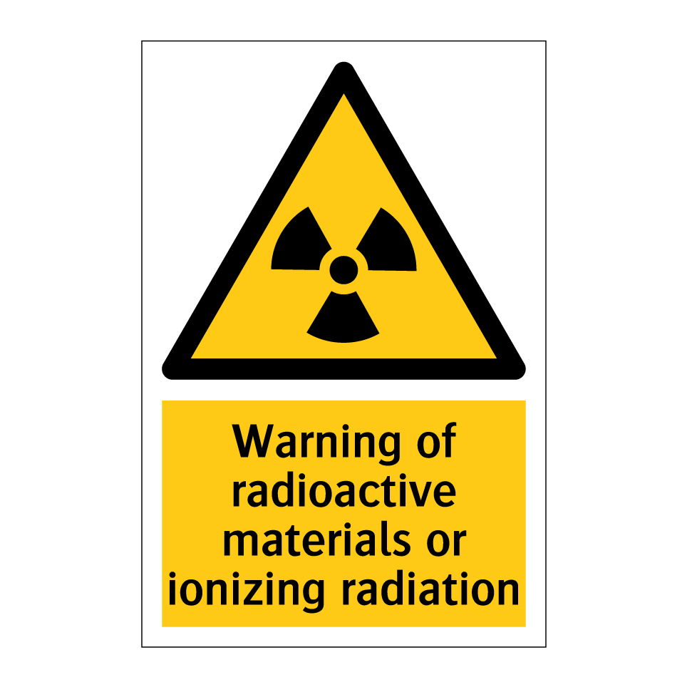 Warning of radioactive materials or ionizing radiation