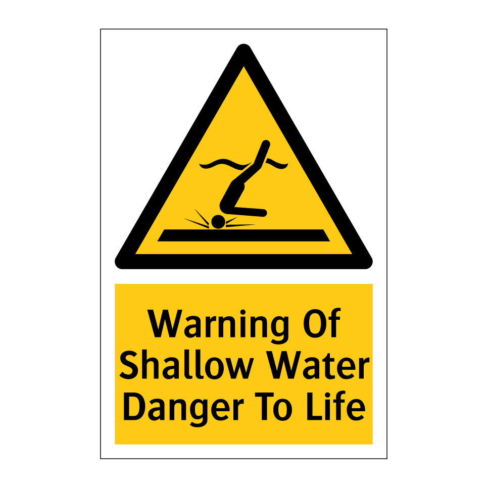 Warning Of Shallow Water Danger To Life