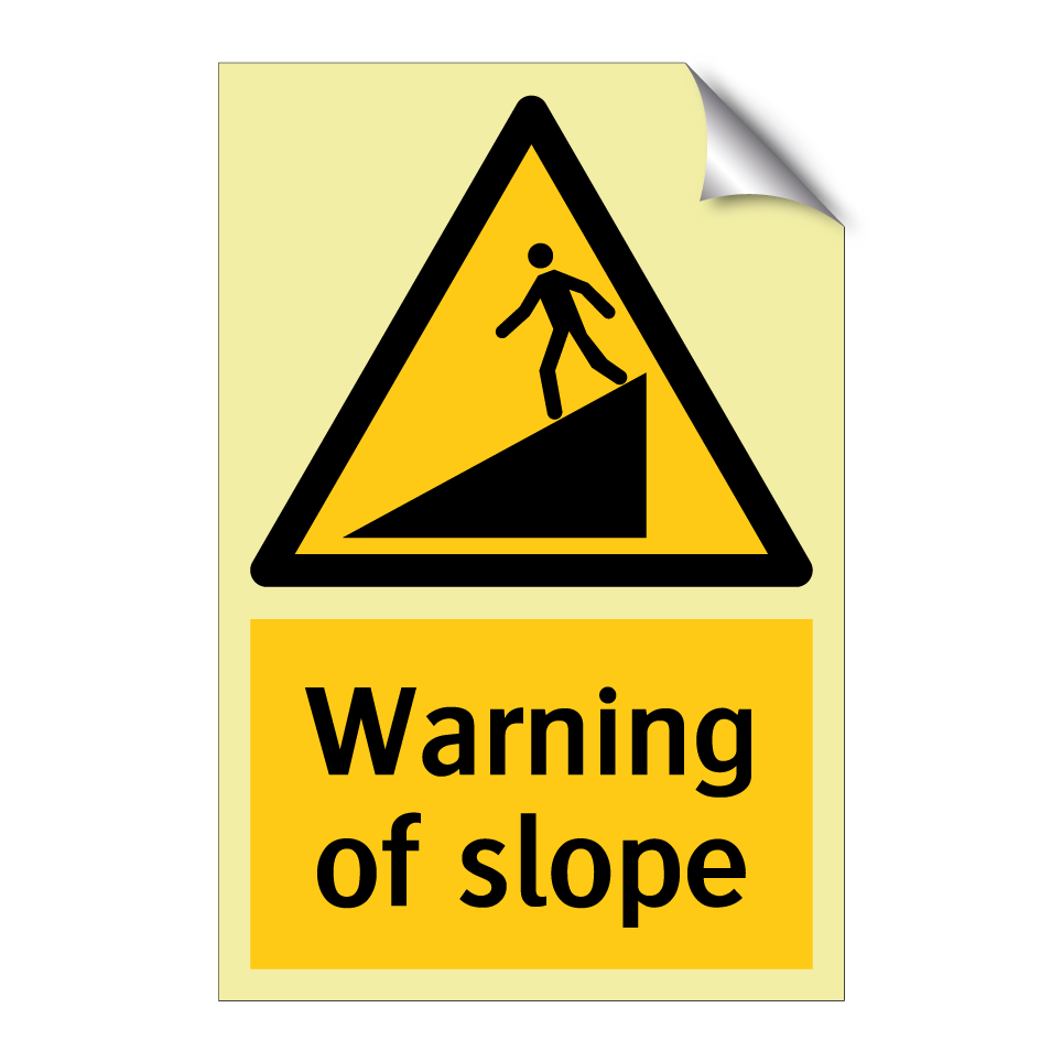 Warning of slope