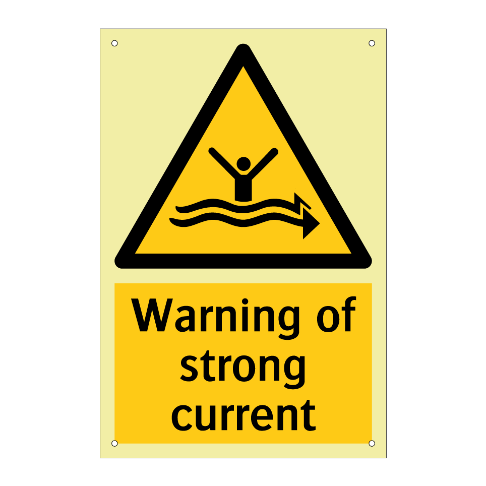 Warning of strong current