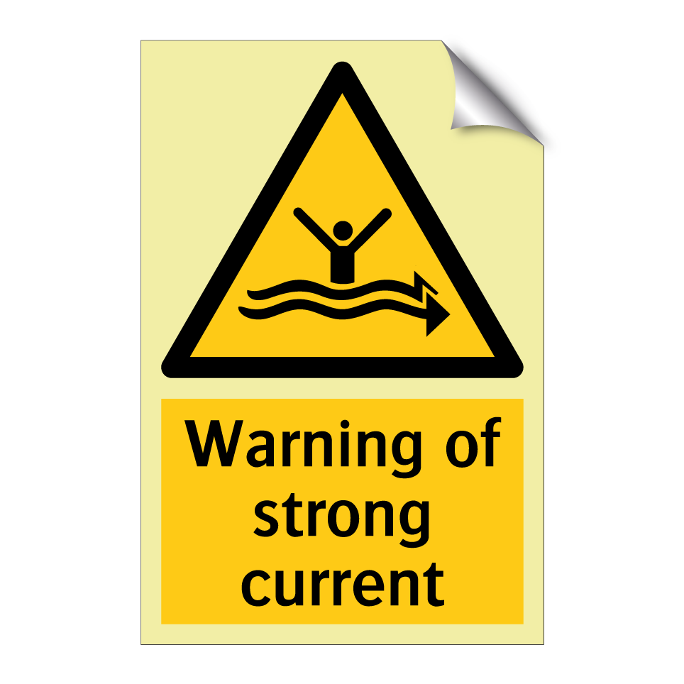 Warning of strong current