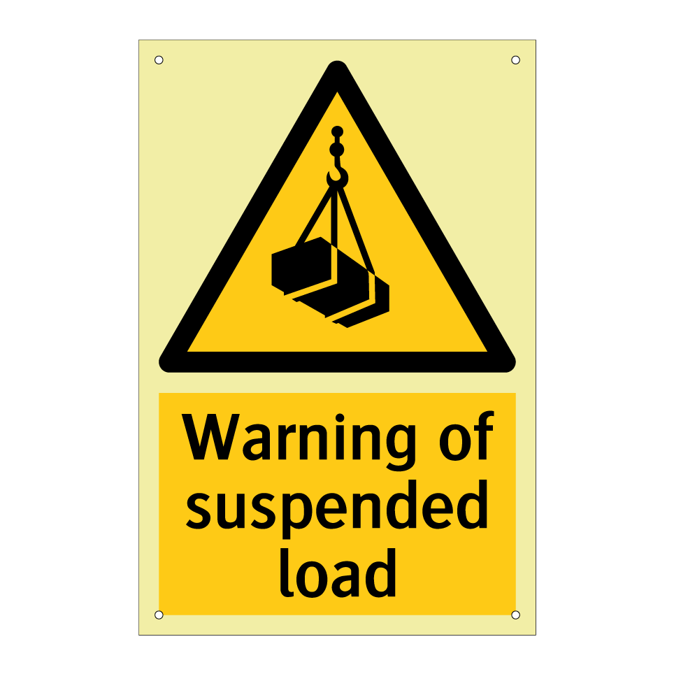 Warning of suspended load