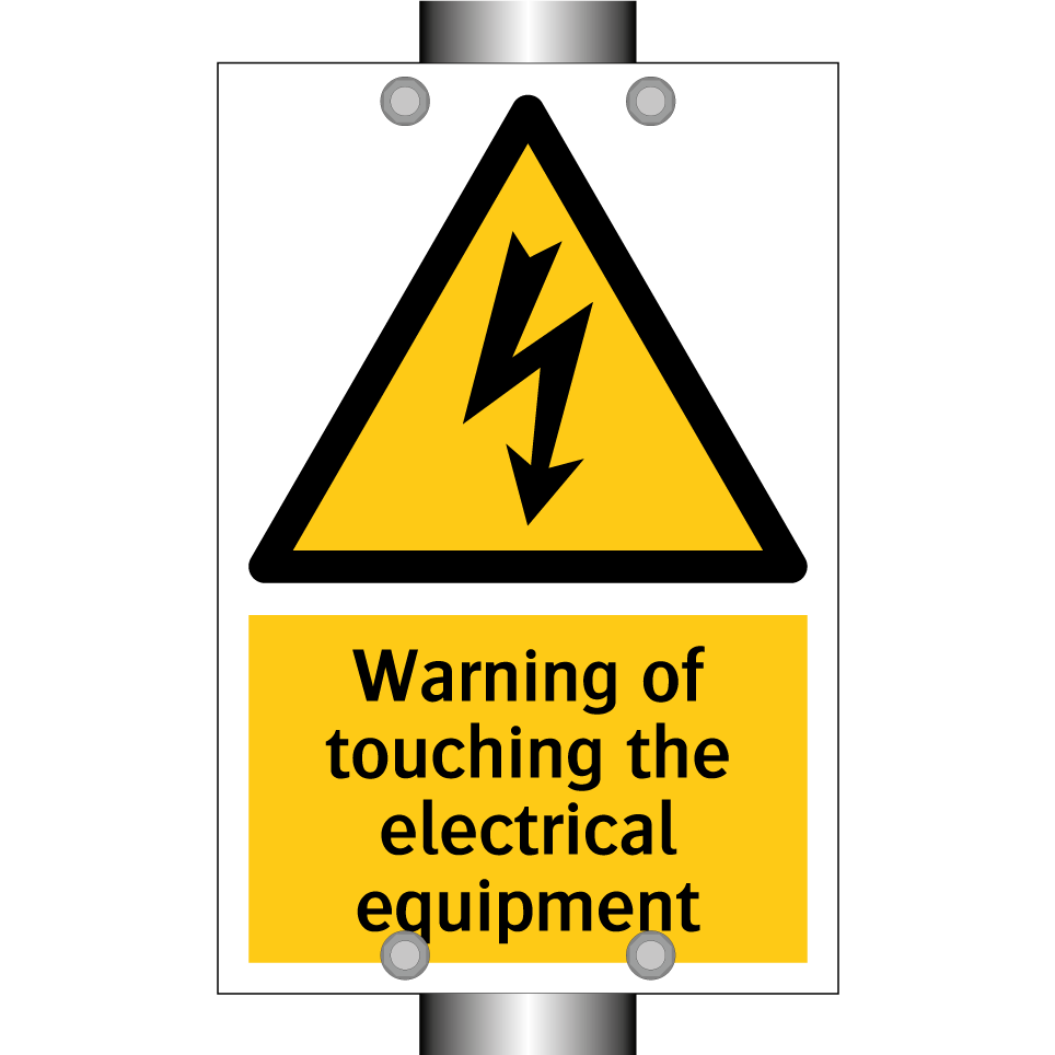 Warning of touching the electrical equipment