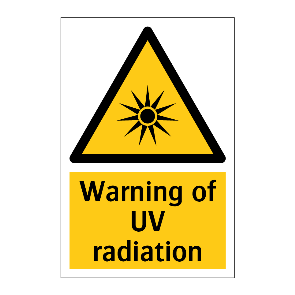 Warning of UV radiation