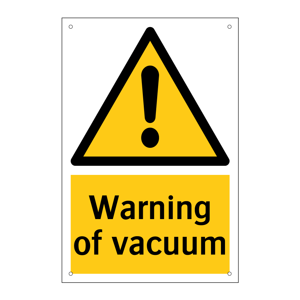 Warning of vacuum