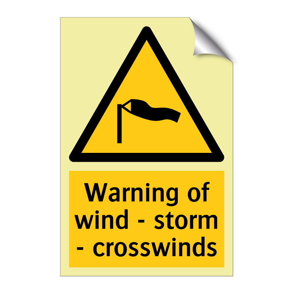 Warning of wind - storm - crosswinds