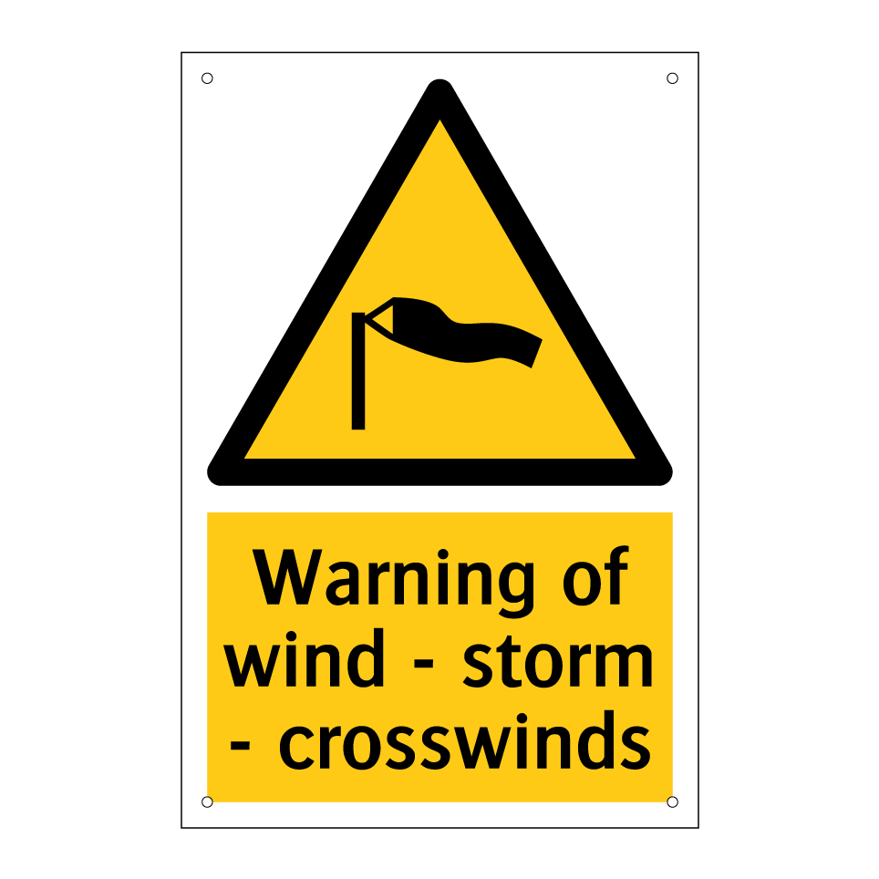 Warning of wind - storm - crosswinds