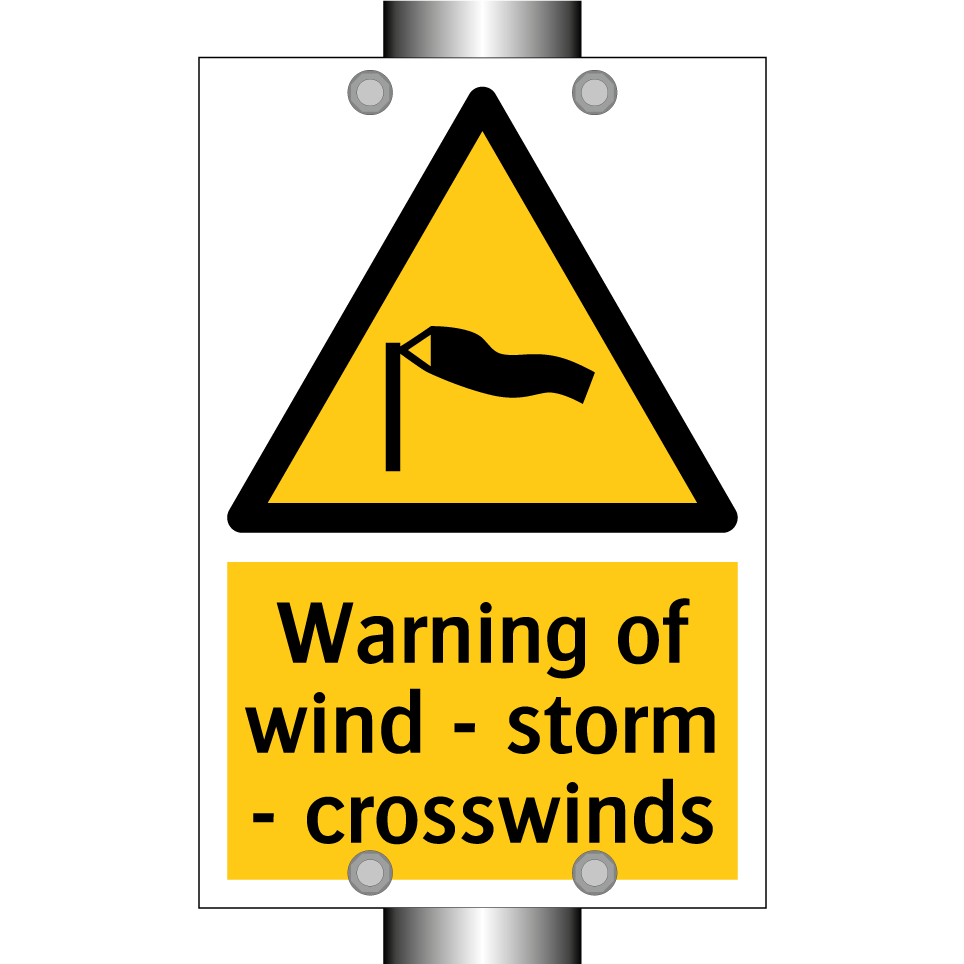 Warning of wind - storm - crosswinds