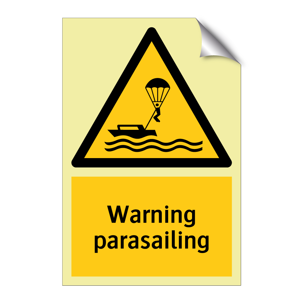 Warning parasailing