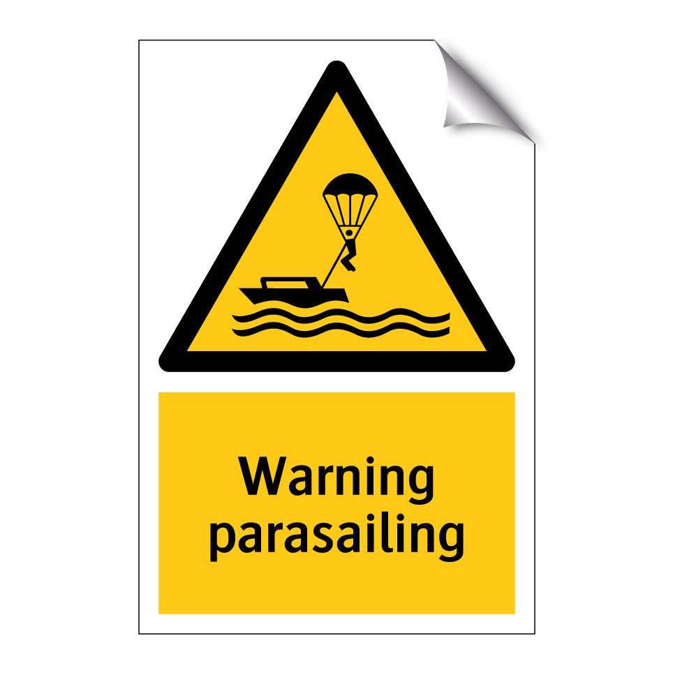 Warning parasailing