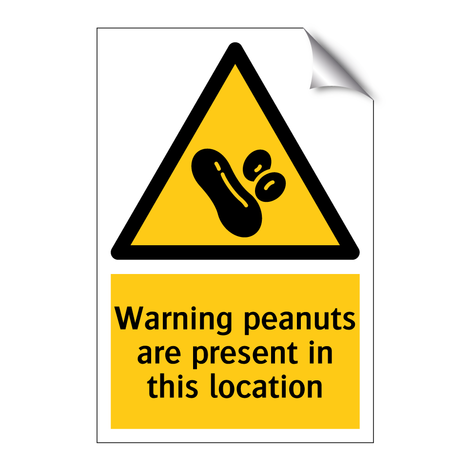 Warning peanuts are present in this location
