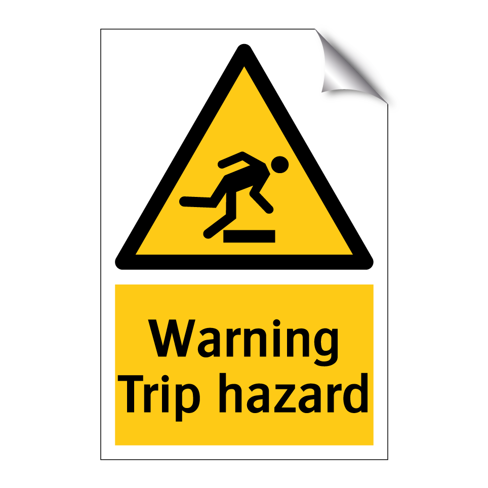 Warning Trip hazard