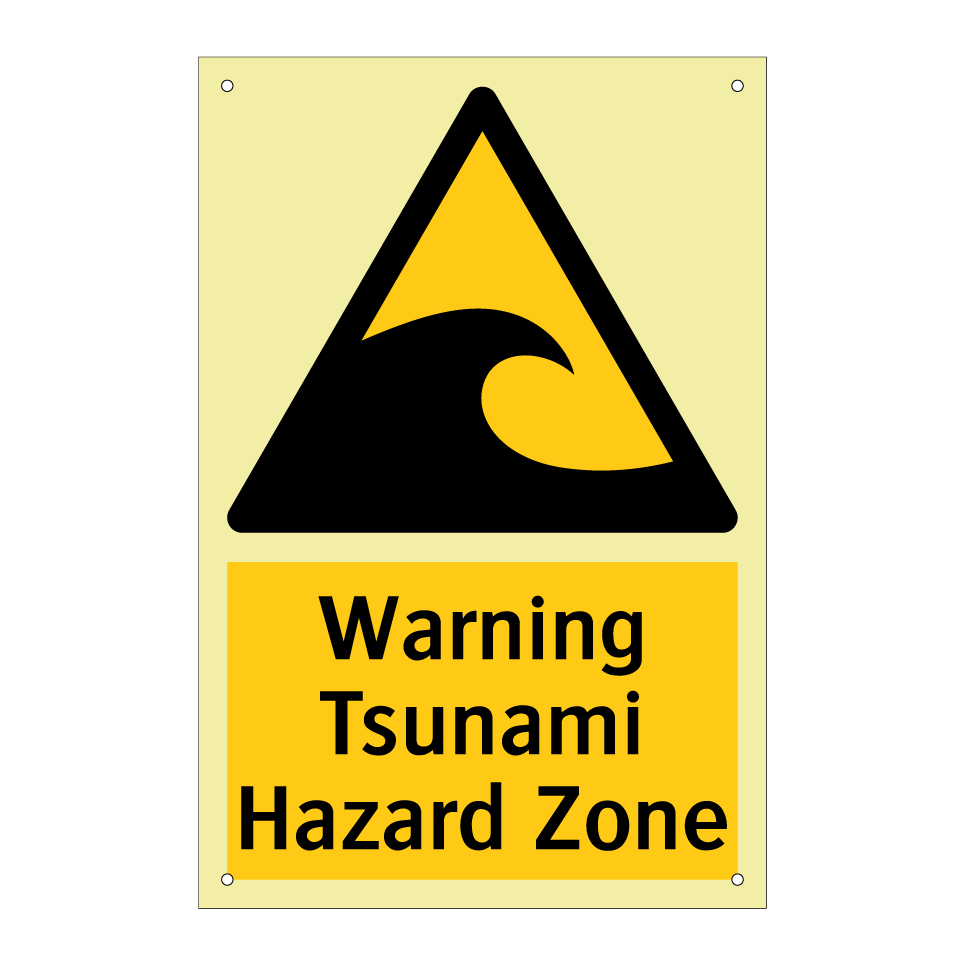 Warning Tsunami Hazard Zone