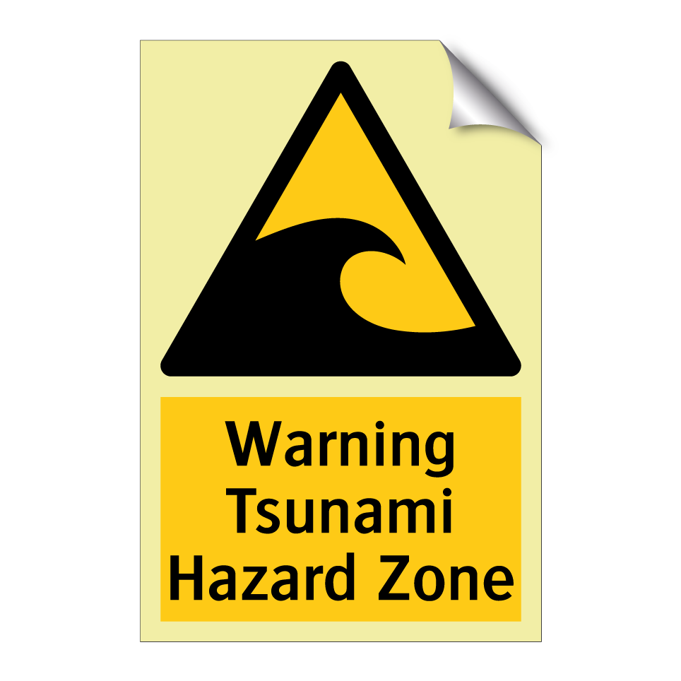 Warning Tsunami Hazard Zone