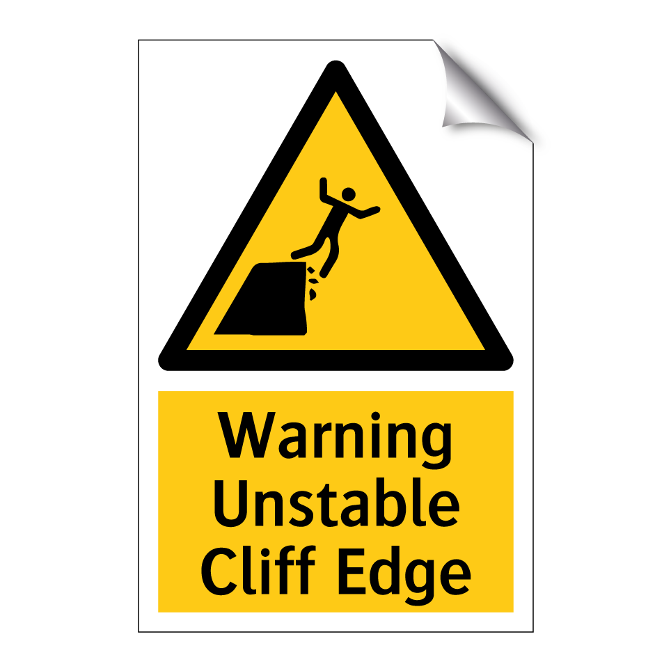 Warning Unstable Cliff Edge