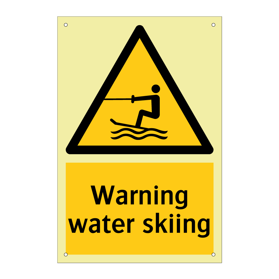 Warning water skiing