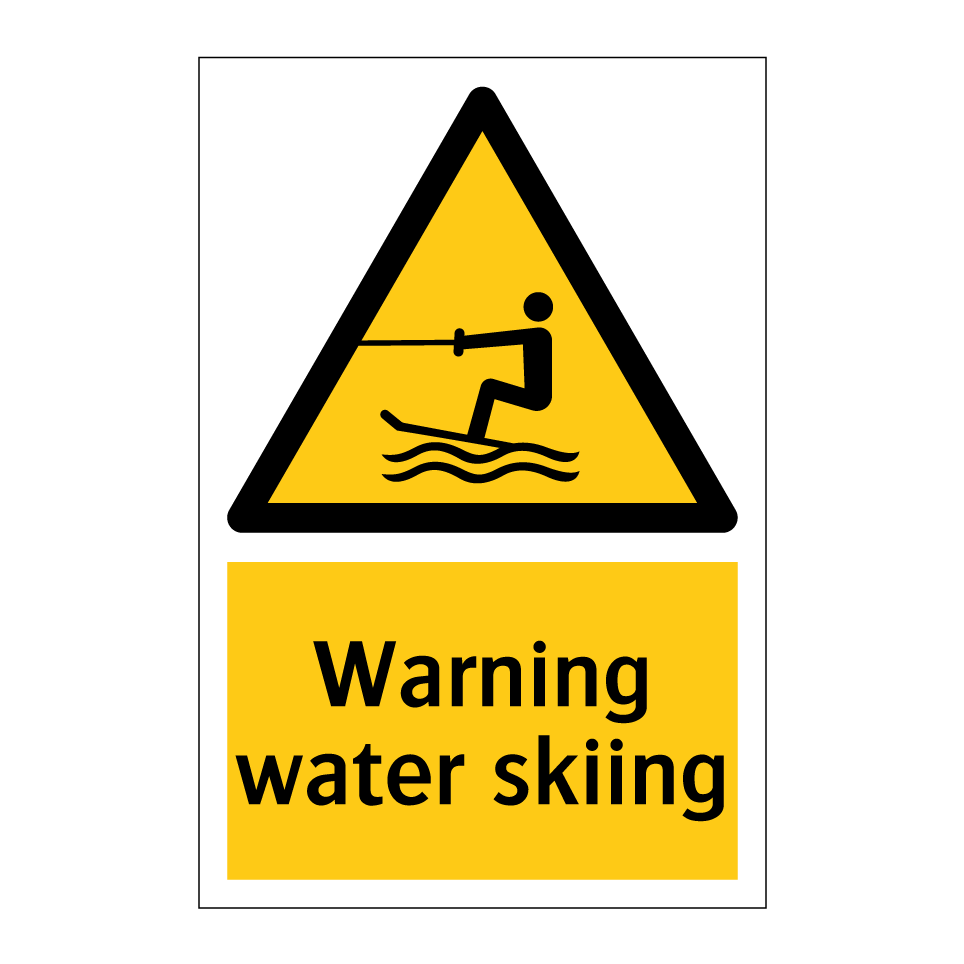 Warning water skiing