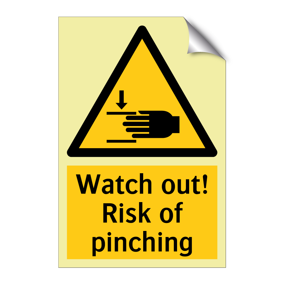 Watch out! Risk of pinching
