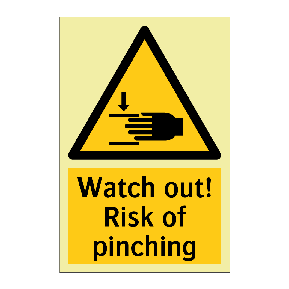 Watch out! Risk of pinching