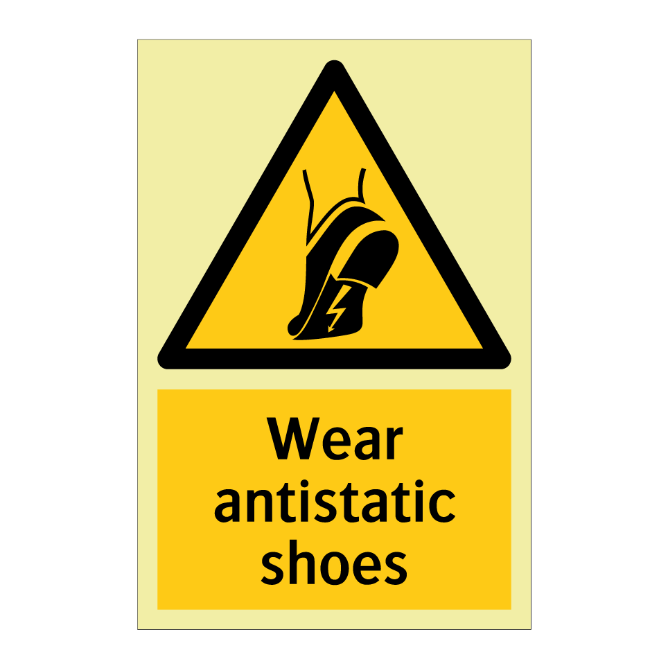 Wear antistatic shoes