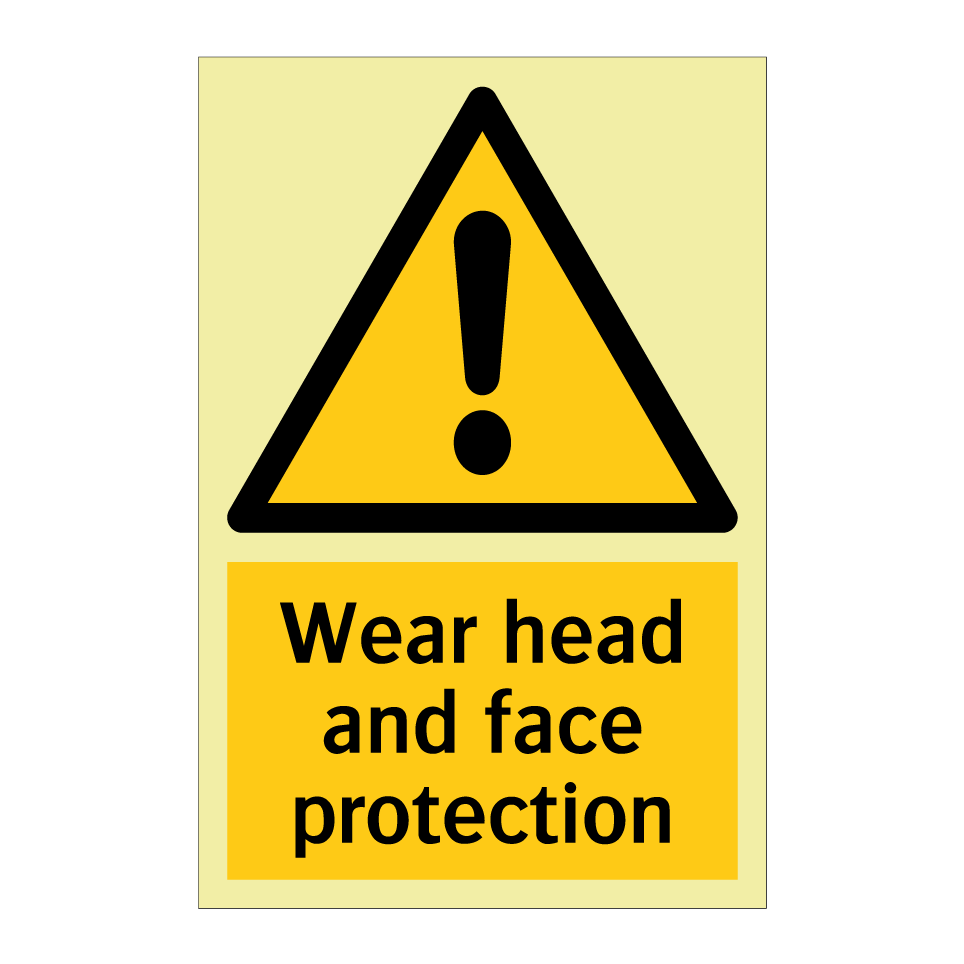 Wear head and face protection