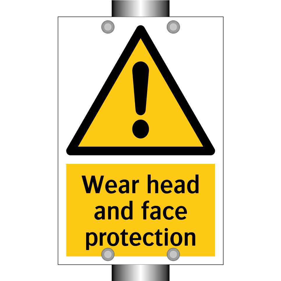 Wear head and face protection