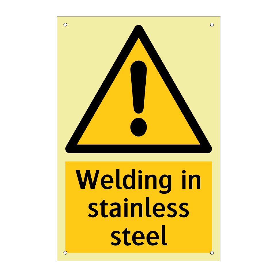 Welding in stainless steel