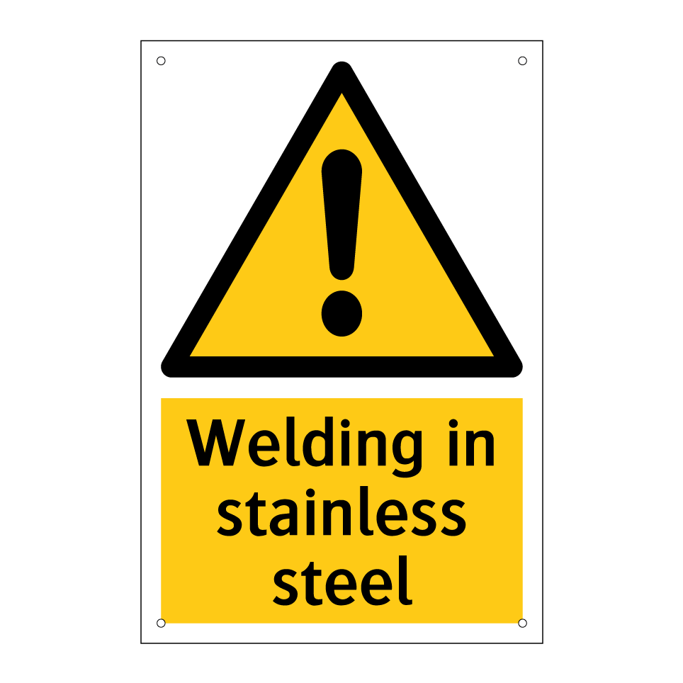 Welding in stainless steel