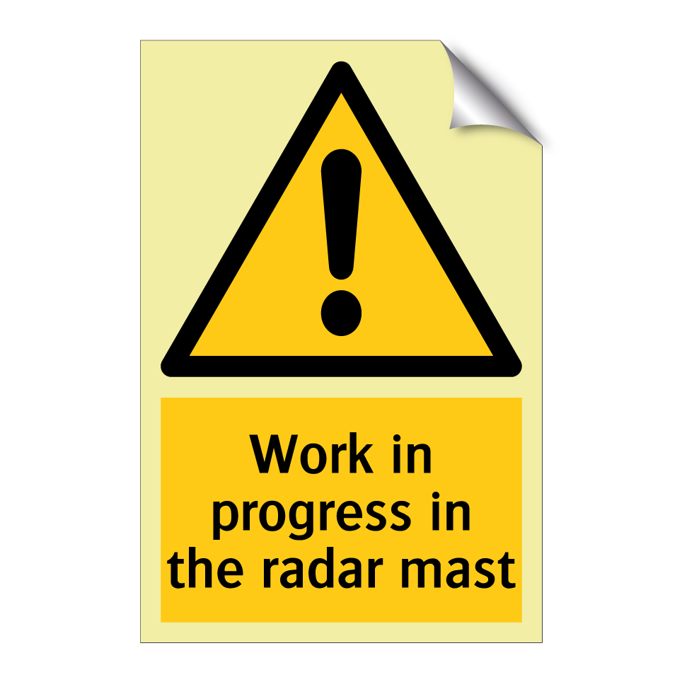 Work in progress in the radar mast