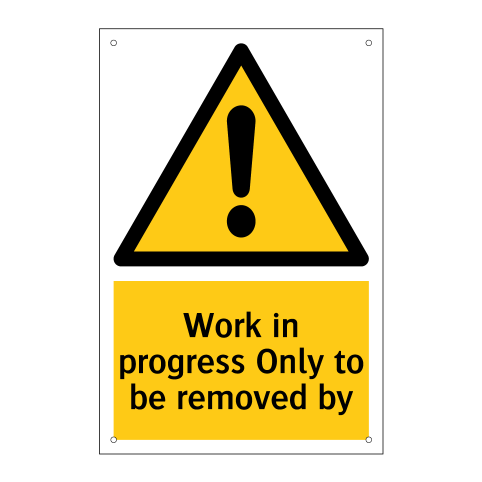Work in progress Only to be removed by