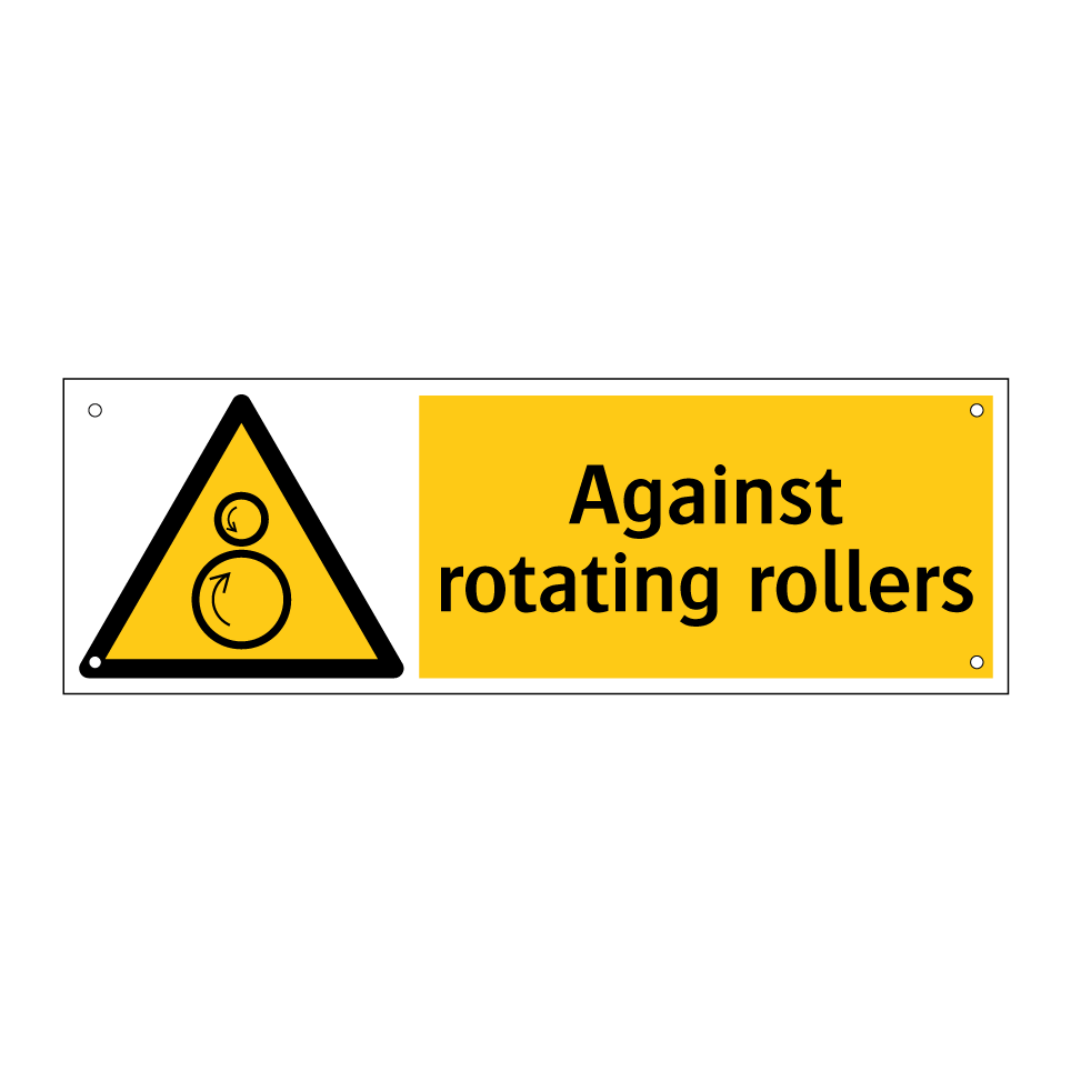 Against rotating rollers
